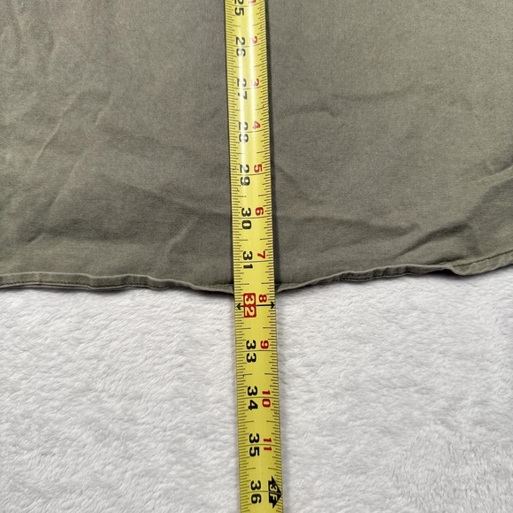 Lucky Brand Shirt Mens Extra Large Olive Green Saturday Stretch Western Snap - Picture 7 of 8